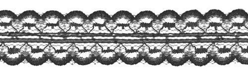 Кружево 140 шир 15мм цв черный (уп 27,4м)0