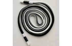 шнурки tby круглые 08мм арт.slc018.10 длина 130 см белый/черный купить по цене 30 руб для домашнего шитья - в интернет-магазине Веллтекс | Тамбов
